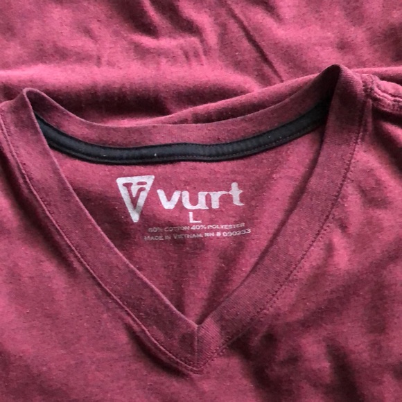 Vurt Shirts Vurt Mens Burgundy V Neck Short Sleeve Shirt Poshmark